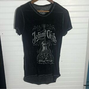 Sun Record Company Johnny Cash Distressed Tee Size Large